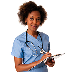 African American Nurse Charting