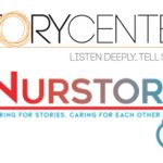 StoryCenter logo (Listen Deeply. Tell Stories.) and Nurstory logo (Caring for stories. Caring for each other.)